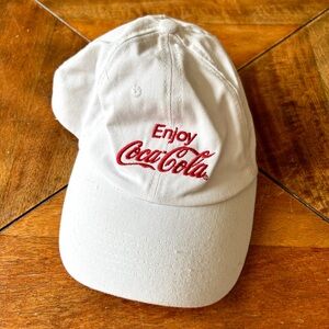 Coca-Cola White Cap with Red Embroidery, (still available)